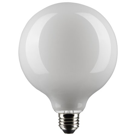 SATCO 6 Watt G40 LED Lamp, White, Medium Base, 90 CRI, 3000K, 120 Volts S21256